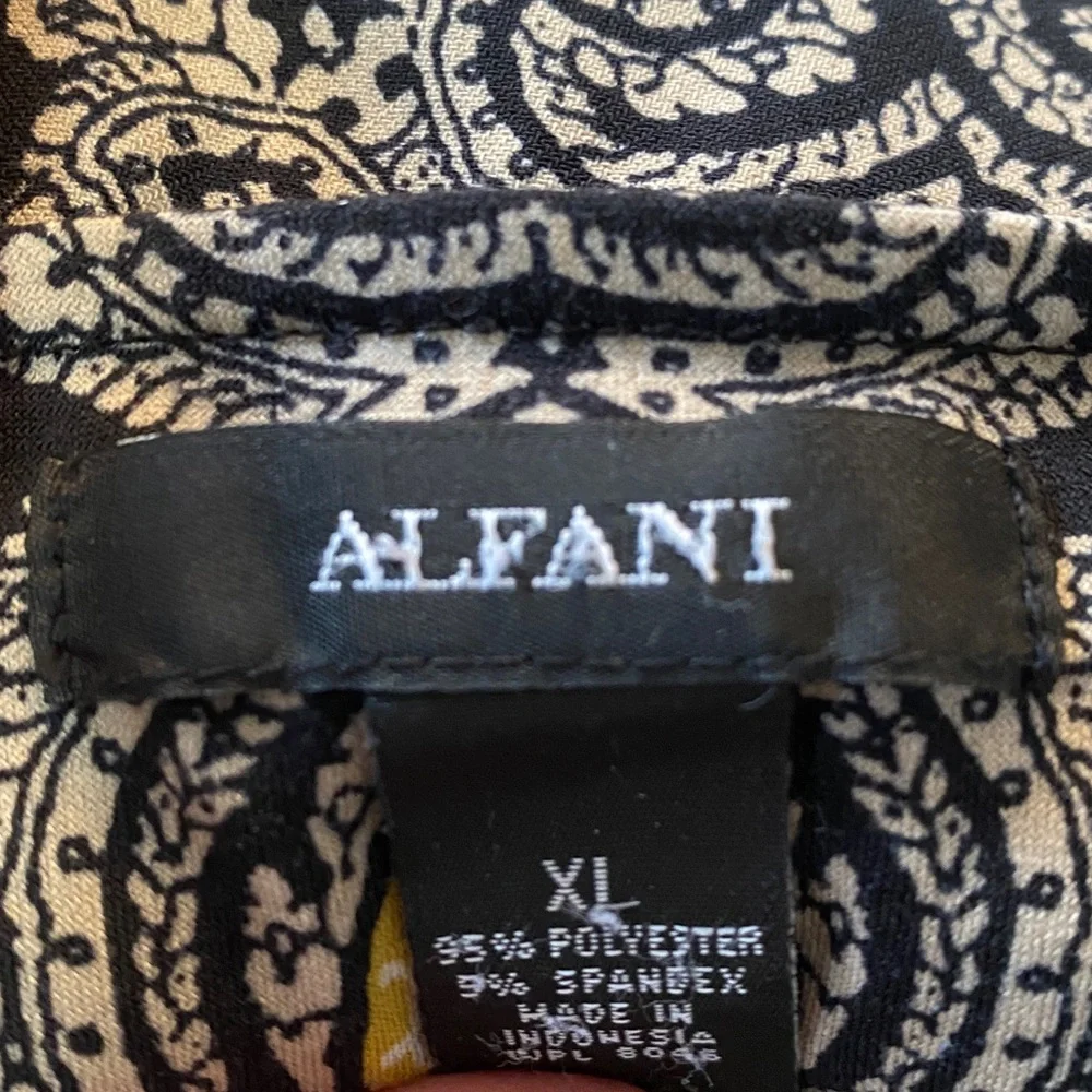 Alani shirt top blouse tunic colorful vibrant paisley stretch extra sleeves XL - Picture 11 of 11